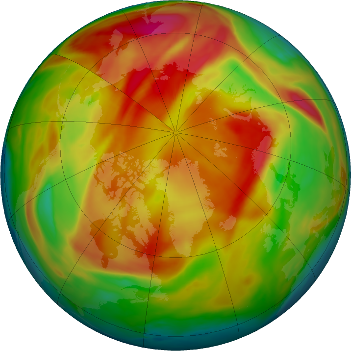 Arctic ozone map for 30 March 2019